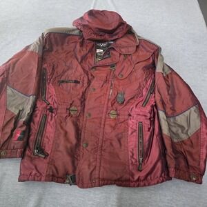 Spyder Men's Insulated Ski Jacket Red Thinsulate Hooded Winter Coat Size M